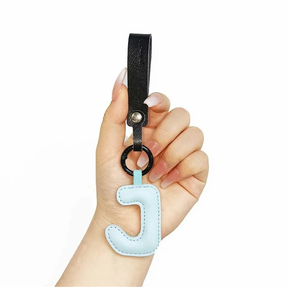 Creative leather English letter keychain pendant decoration phone bag accessories gift Y241121_voghion.com
