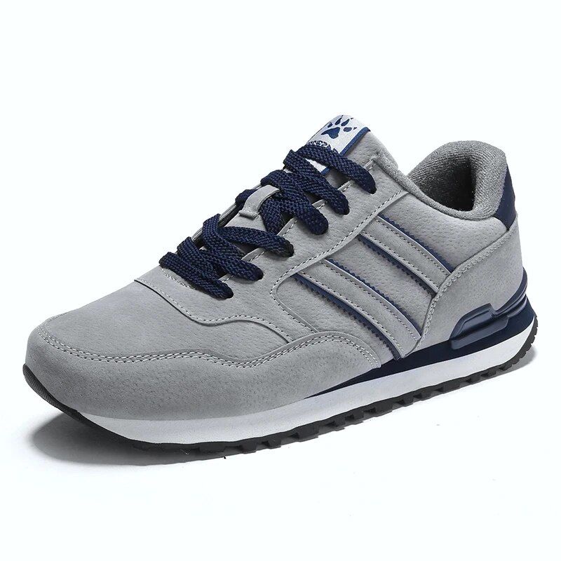 Scarpe da ginnastica leggere casual da uomo in pelle artificiale, con lacci, traspiranti, da esterno, sapato_voghion.com