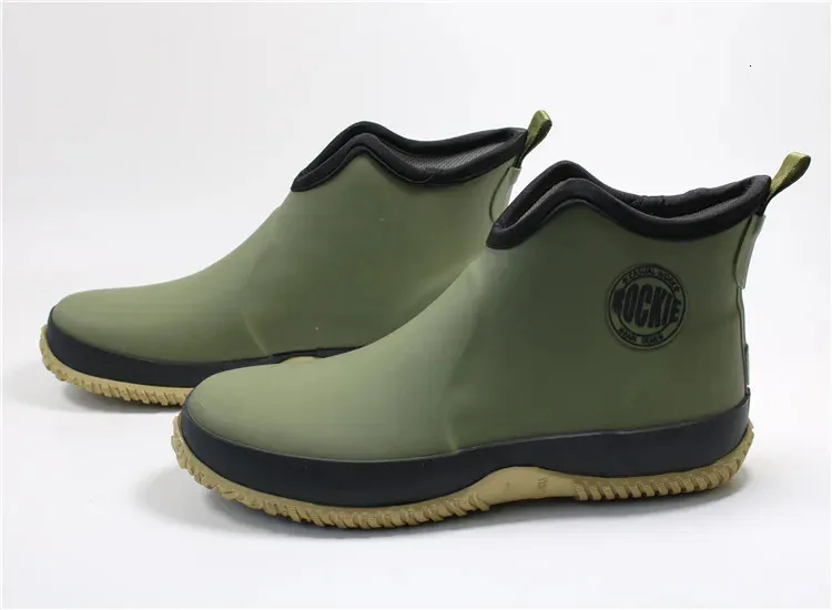 Men's Waterproof Ankle Rain Boots For Outdoor And Casual Wear_voghion.com