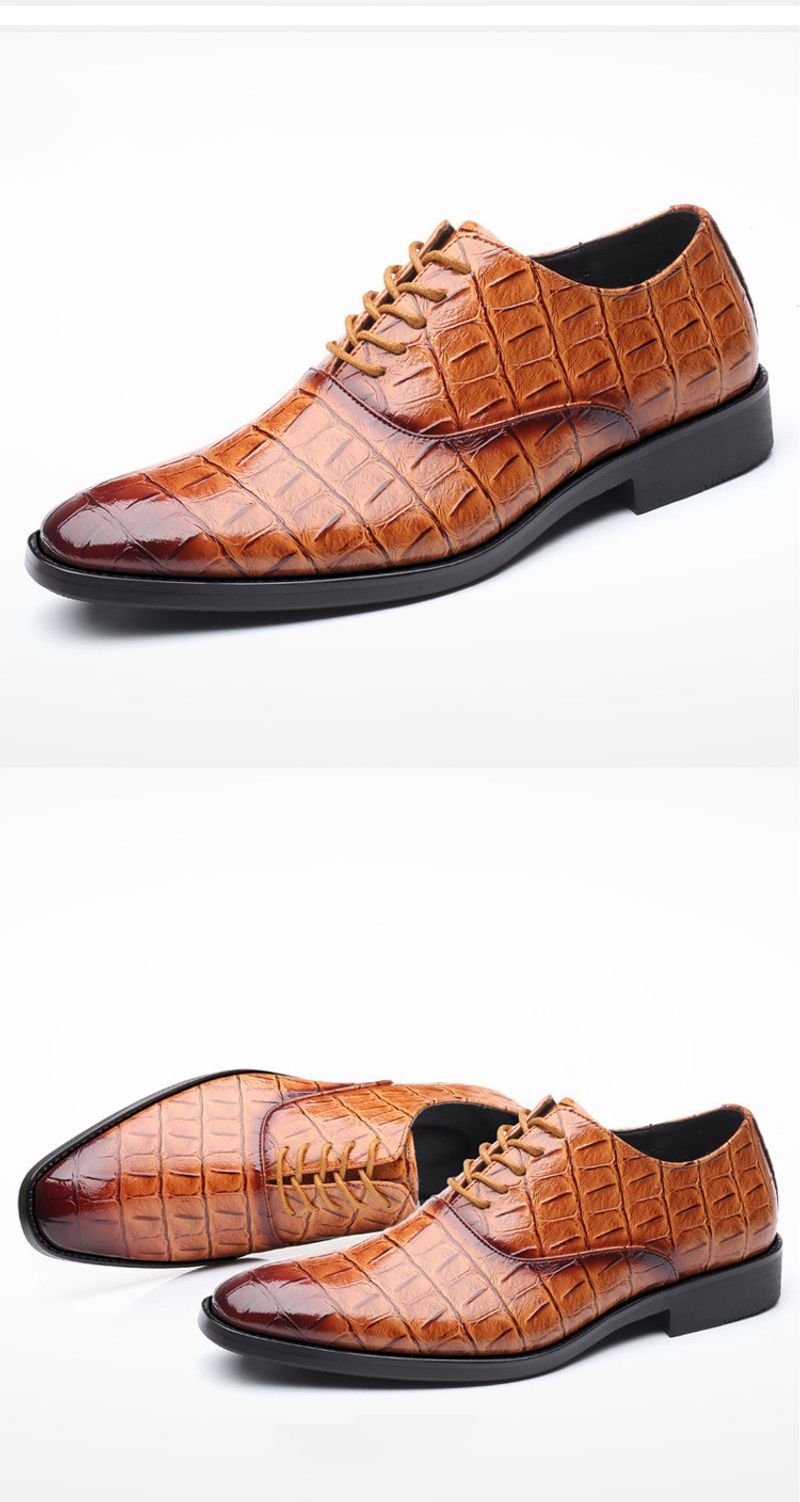 Ανδρικά επαγγελματικά casual φόρεμα Oxfords επίσημα παπούτσια με κορδόνια για γραφείο, πάρτι και καθημερινά ρούχα_voghion.com