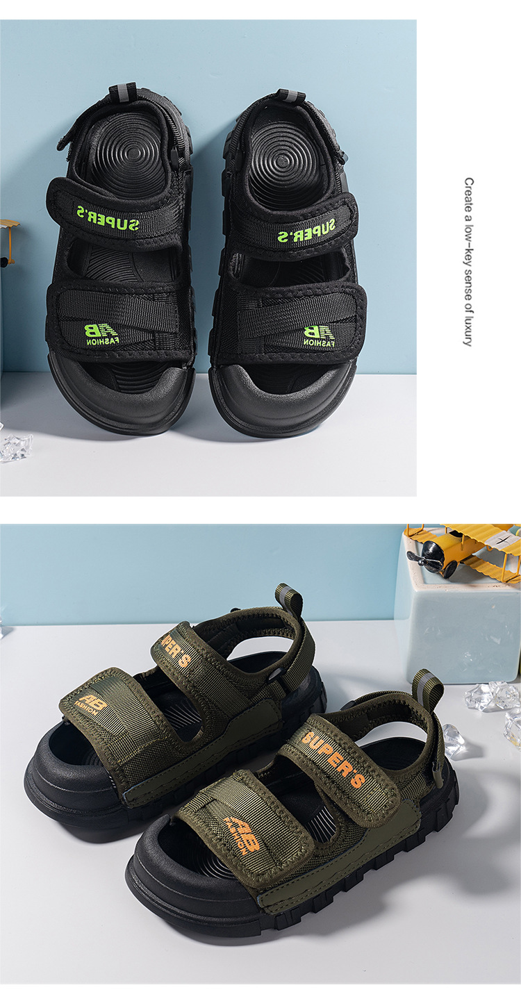 Sandales pour garçons 2024 Été Nouvelles chaussures de plage antidérapantes pour enfants moyennes et grandes filles Baotou_voghion.com