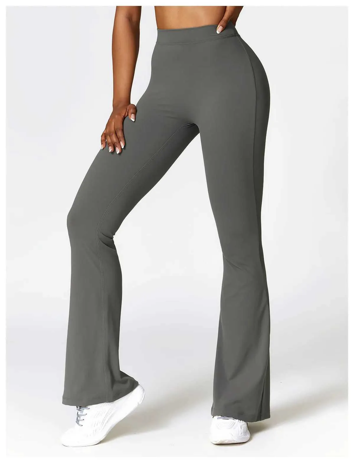 New Yoga Flare Leggings High Waist Wide Leg Pants Women Gym Fiess Sports Flared Pant Dance Trousers V-shaped Hip M llolg_voghion.com