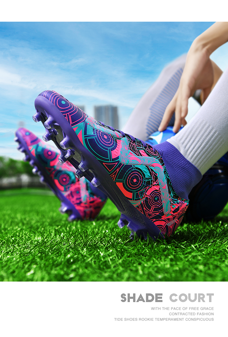 Sapatos de futebol ao ar livre Tênis masculinos Botas de futebol Adolescentes Adultos Crianças Chuteiras Antiderrapantes Ultraleve Unissex Turf Futsal_voghion.com