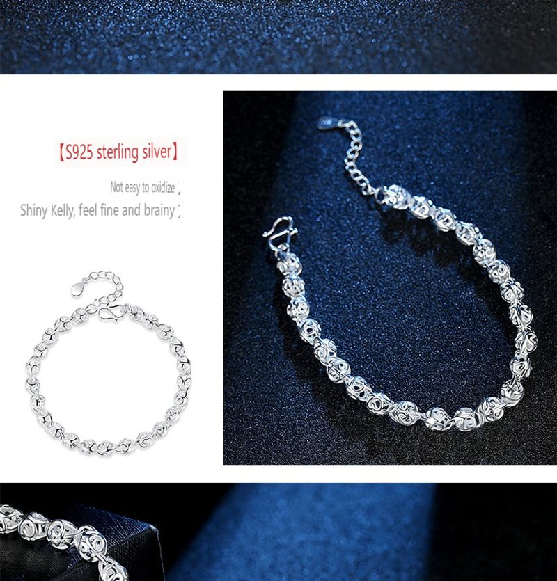 Nuovo braccialetto coreano Hollow S Sier, braccialetto da donna_voghion.com