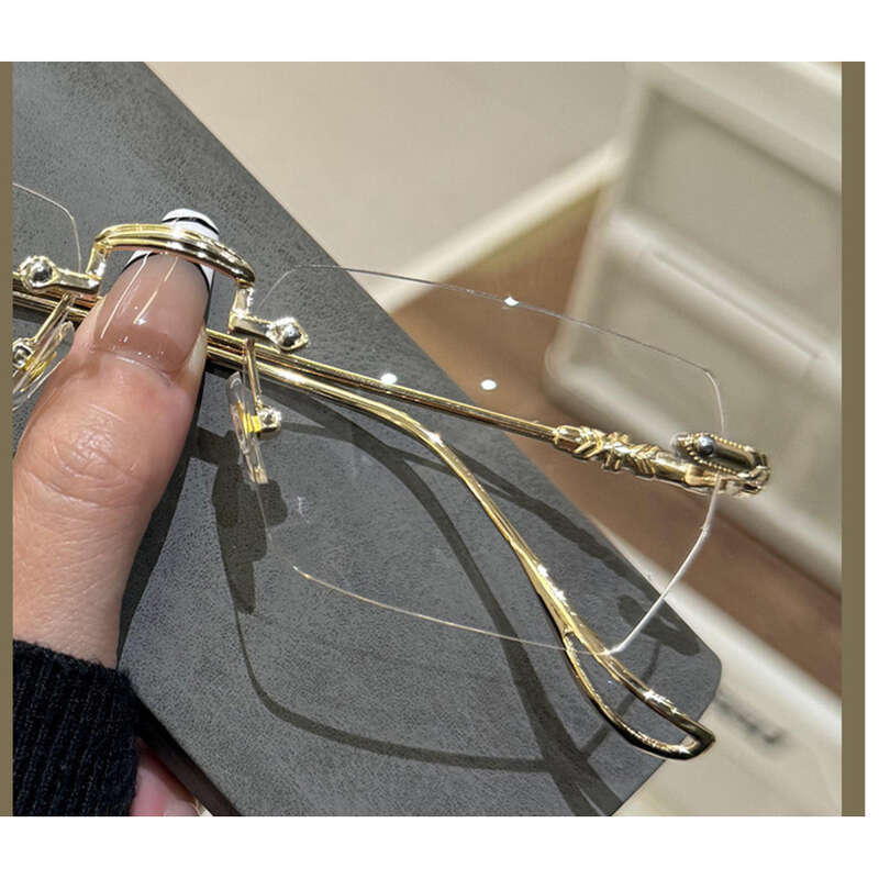 Cutting Edge Frameless Anti Blue Light Glasses For Women Can Be Equipped With Prescription Eye Frames, Instagram Style_voghion.com