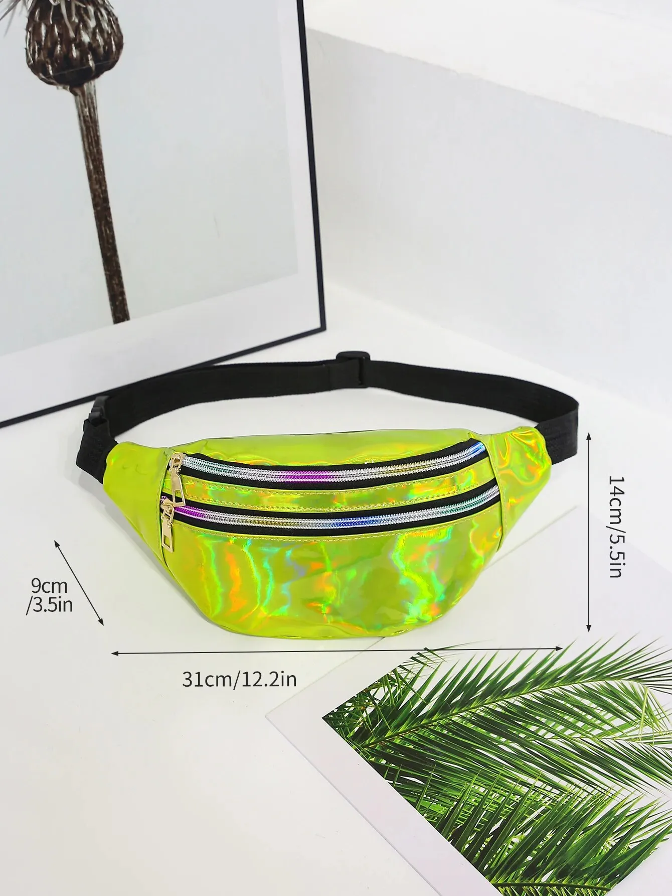 Marsupio olografico con cintura laser, da designer, carino, da viaggio, alla moda, per ragazze, a tracolla, con glitter._voghion.com