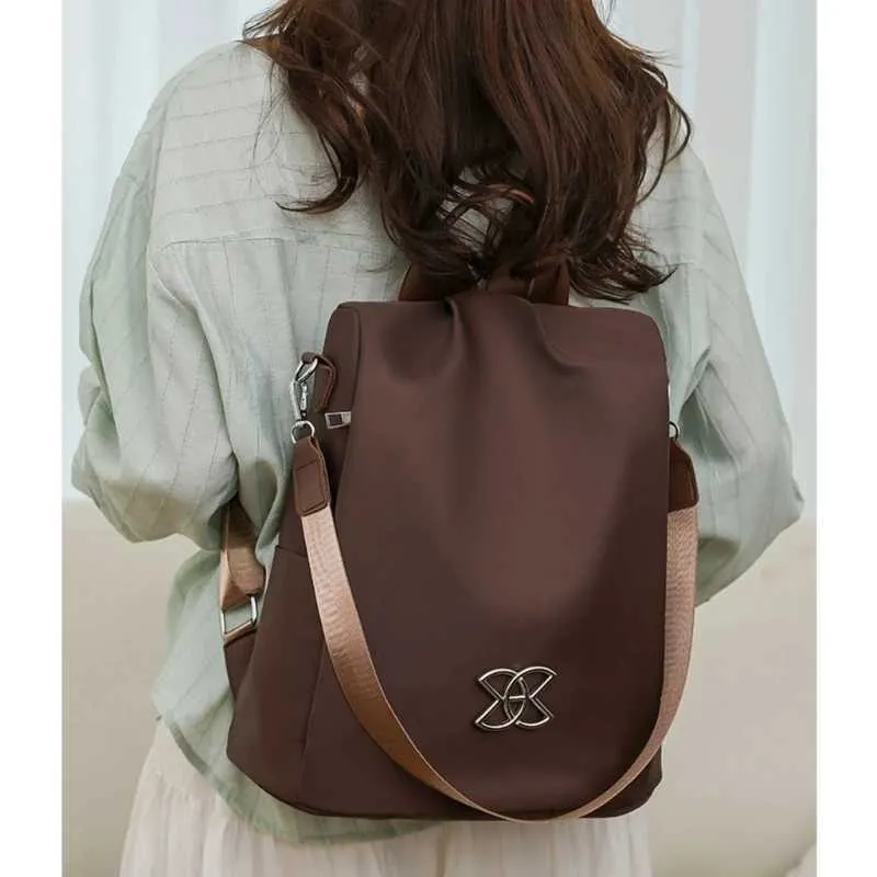 Stilvoller Damen-Rucksack mit Funktionstaschen, Umhängetasche, Diebstahlschutz, modischer Tagesrucksack für den täglichen Gebrauch C241021_voghion.com