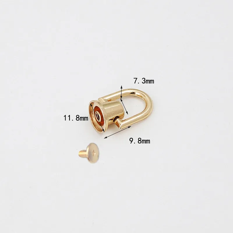 1pcs Metal D-ring Bag Connector Anchor Buckles Arch Bridge With Screws Hanger Hooks Bags Belts Strap Leather Crafts_voghion.com