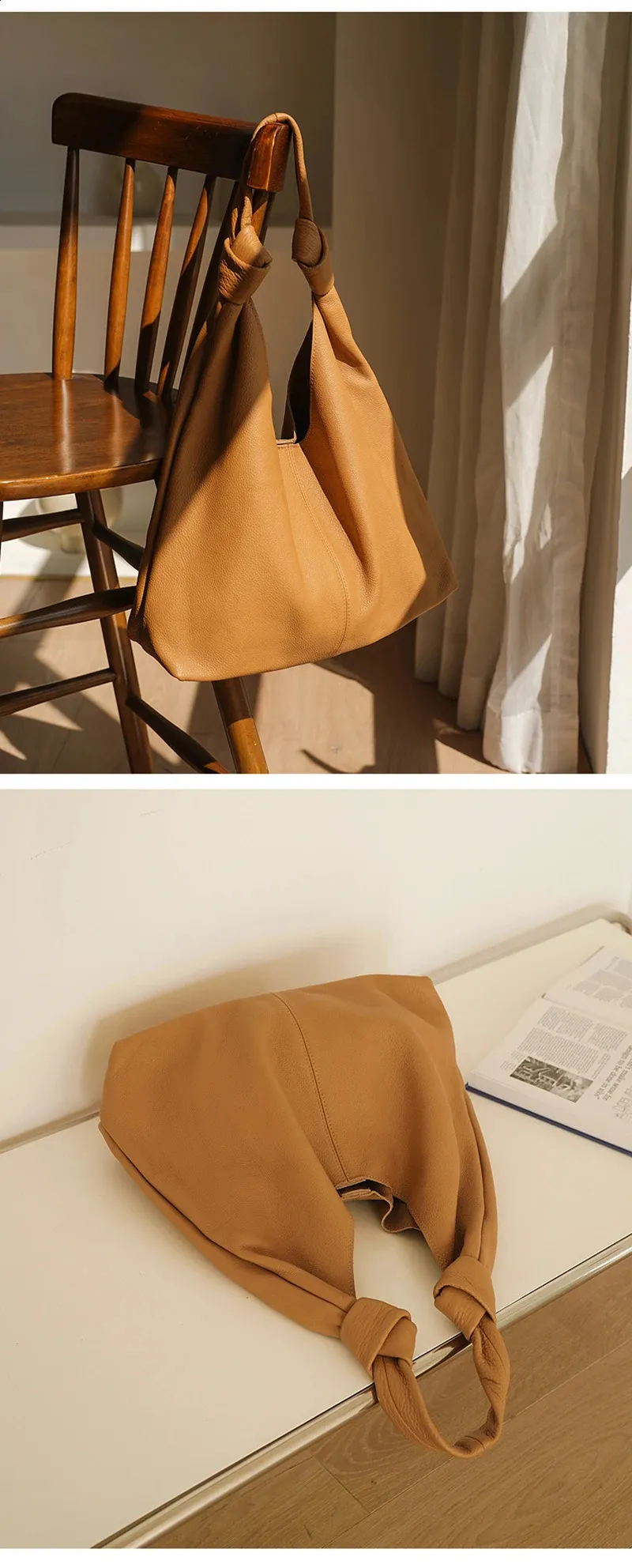 borsa a tracolla da donna in vera pelle naturale oversize coreana hobo ultra morbida in pelle bovina patchwork da donna borsa a mano_voghion.com