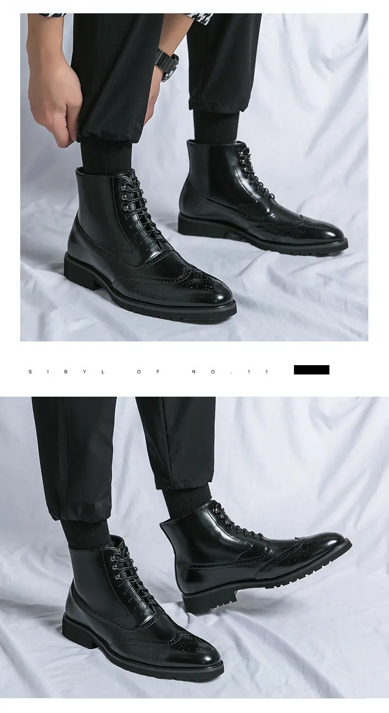Chaussures de sport antidérapantes pour hommes, chaussures décontractées à plateforme rehaussante, chaussures tendance pour papa_voghion.com
