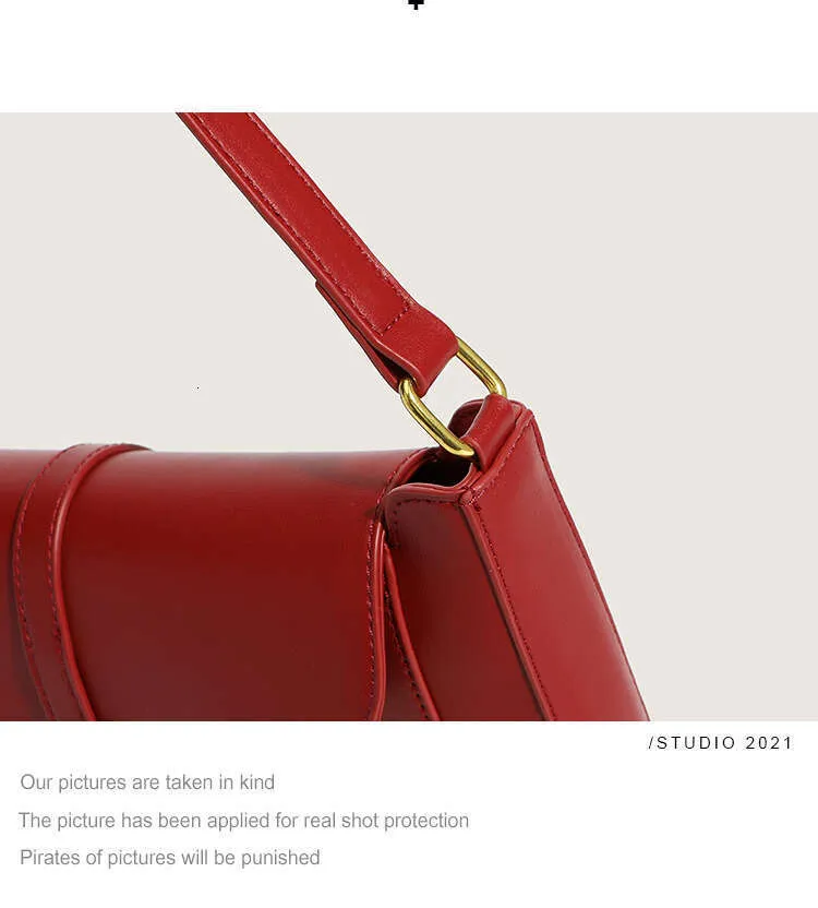 Rote Leder Schulter Mode Handtaschen Für Frauen 2024 Designer Kleine Weibliche Taschen Damen Geldbörse_voghion.com