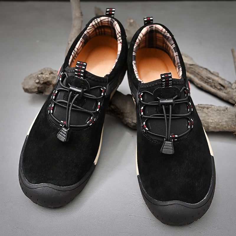 Outdoor Hiking Sneakers Sping Casual Men Shoes Breathable Suede Leather Anti-skid Walking Shoe Hot Sale Footwear_voghion.com