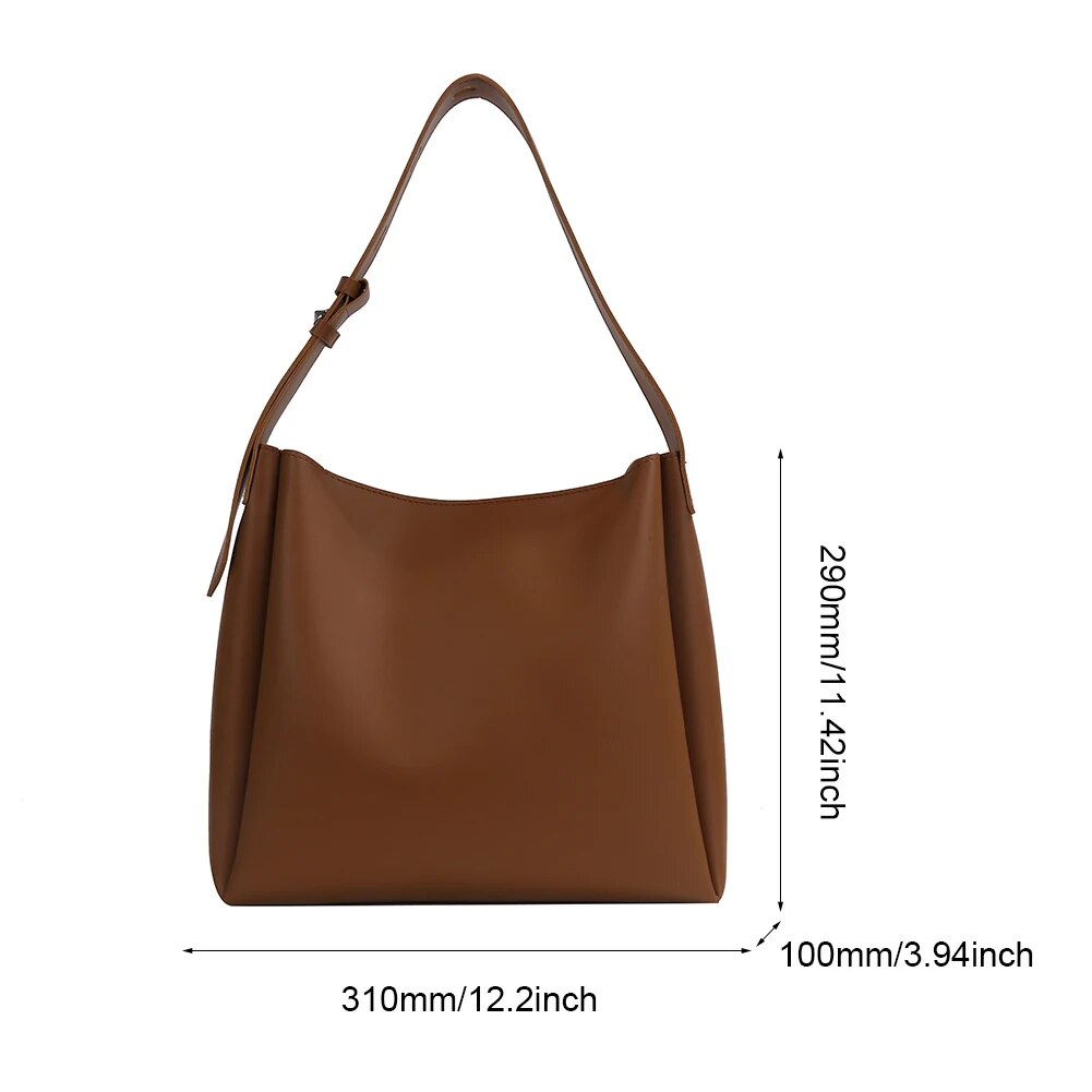Modna skórzana torba shopper dla kobiet 2023 Tend Female Prosta duża torba na ramię o dużej pojemności Torebki i portfele_voghion.com