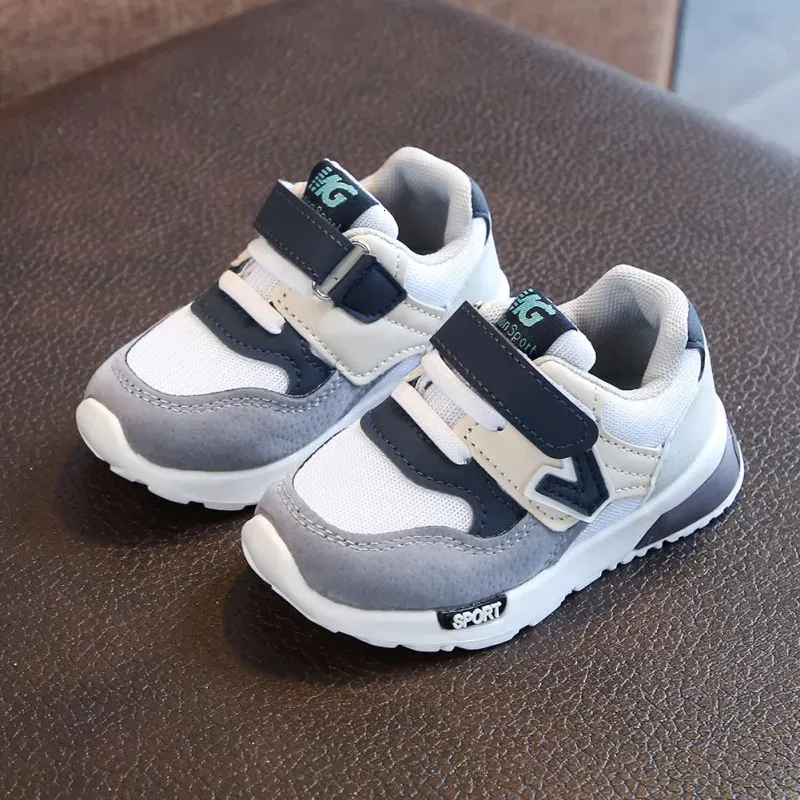 Printemps Automne Respirant Sport Garçons et Filles Semelle Souple Antidérapant Course Bébé Bottes Chaussures de Marche Enfants 240627_voghion.com