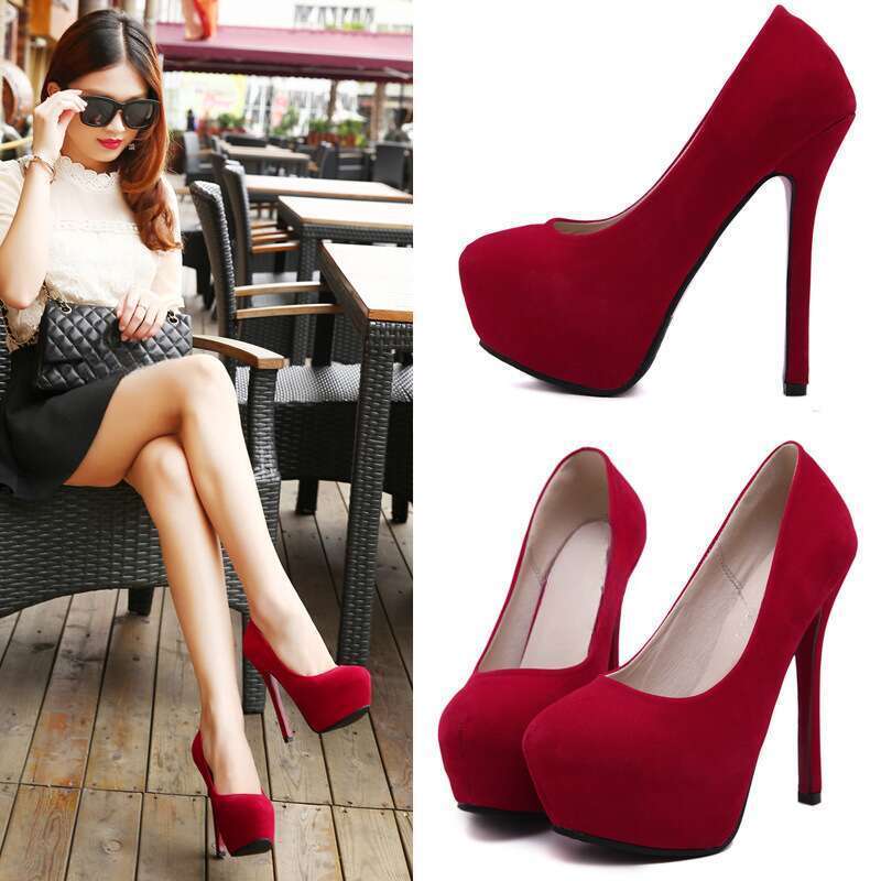 2024 New High Heels, Waterproof Platform Round Head, Women's High Heels, Wedding Hoe._voghion.com