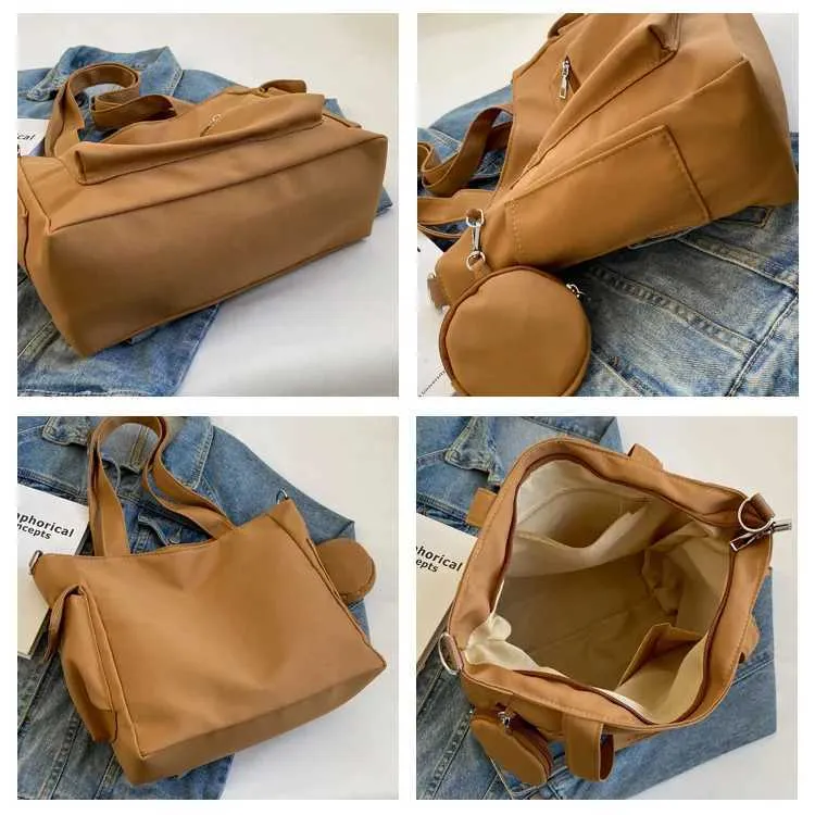 Versatile Oxford Canvas Crossbody Bag Large Capacity Tote Shoulder_voghion.com