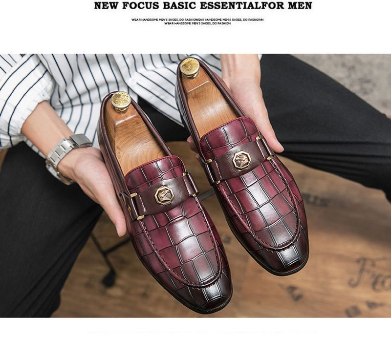 Men’s Shoes large size business men's loafers formal breathable lazy office professional leather shoes_voghion.com