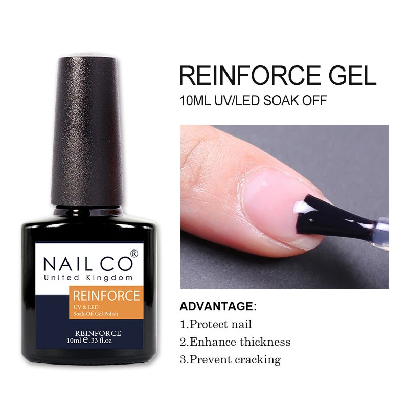 NAILCO 10ml Matte Top Coat Gel Nail Polish Trasparente Vernice Soak Off MattTop Rinforza Gel Primer Base Nail Art Manicure Opaco