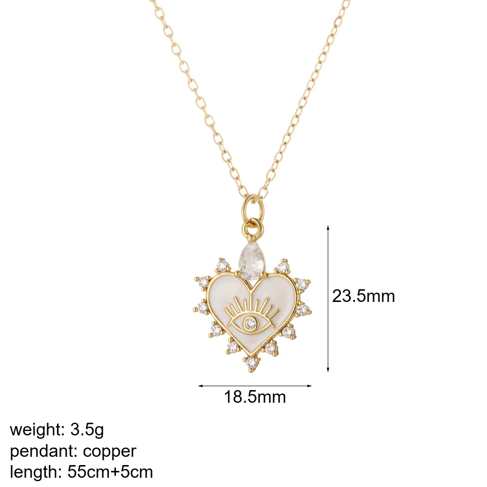 Anhänger Halsketten Mode Türkisches Auge Böses Blaues Herz Liebe Halskette Für Frauen Mädchen Zierlicher Choker Frau Glücksschmuck_voghion.com