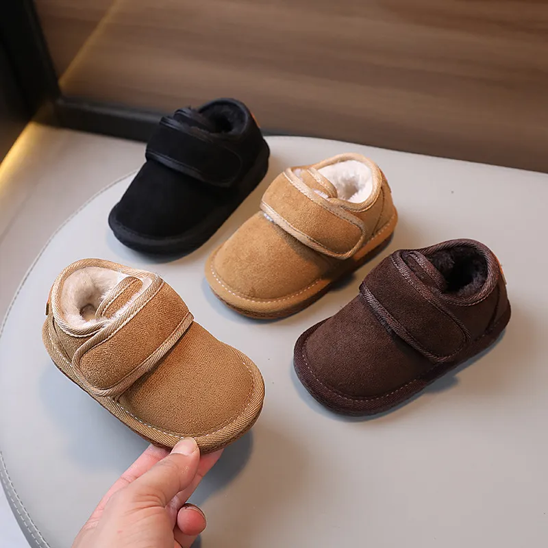 2025 Winter Children Snow For Boys Soft Sole Warm Plush Baby Little Kids Cotton Shoes Cutefeet Fashion Toddler Girls_ecoleips.com