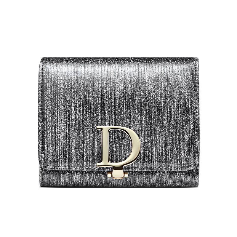 Women's Bags New D Buckle Genuine Leather Women's Wallet, Short Cowhide Tri Fold Handheld Money Clip/coin Holder._voghion.com