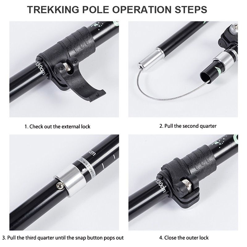 Ultralight Folding Multifunction Trekking Pole Portable Anti Shock Alpenstock Snow Walking Outdoor Climbing Hiking Stick_voghion.com
