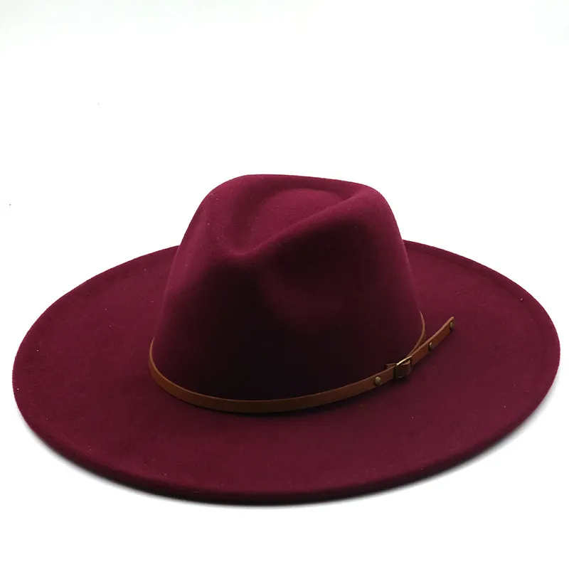 Klassisk bredbremmet Porkpie Fedora-hatt Kamelsvart Menn Kvinner Knuselig Vinterlue Derby Bryllup Kirke Jazz Hatter aa11_voghion.com