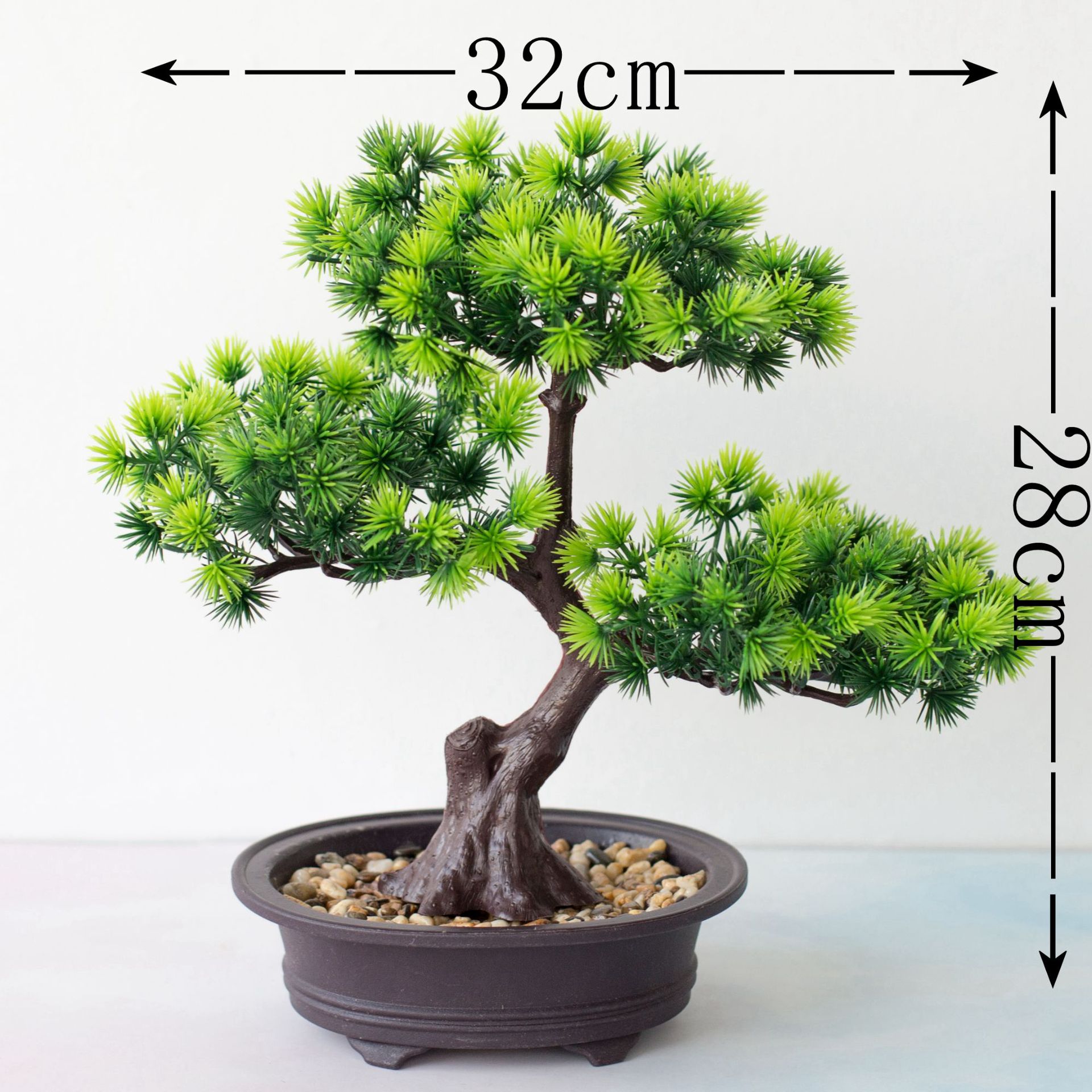 Simulazione di fiori artificiali ornamenti in vaso alberi nuovi 88 modelli accogliente pino bonsai di plastica simulazione pino decorazione pianta da interno_voghion.com