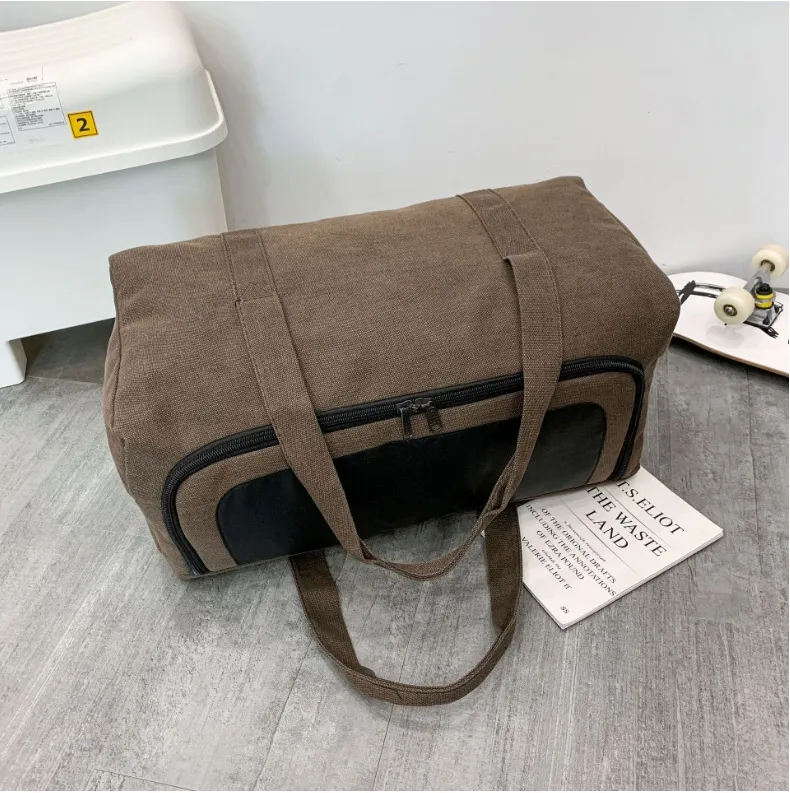 Canvas Travel Bag Durable Handbag Large Capacity Outdoor Sports Storage Lage Backpack Sac De Voyage_voghion.com