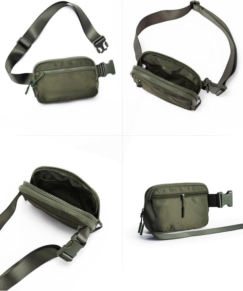 WESTBRONCO Marsupi Frauen Männer, Gürtel Tasche 4 Zipper Taschen, Mode Taille Packs, leichte Umhängetaschen mit_voghion.com