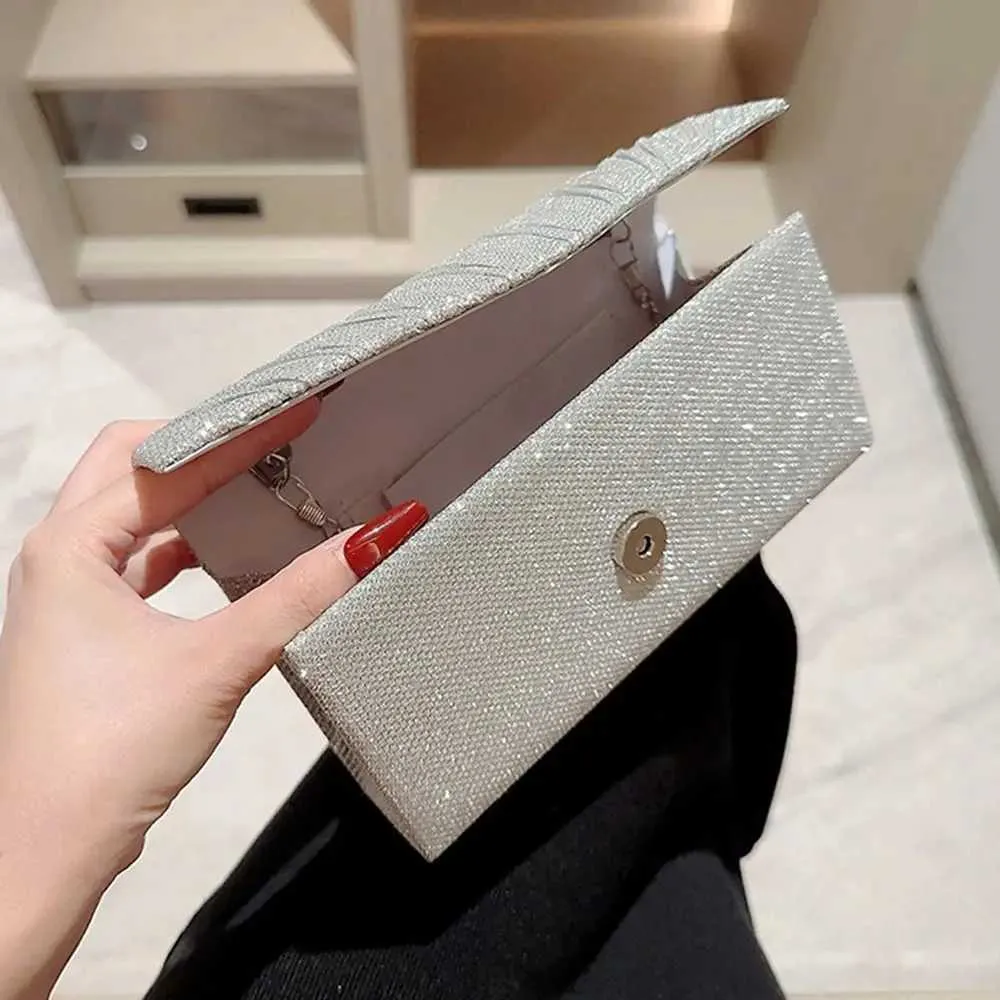 Home>Produkte>Mode für Damen>Goldene und silberne Satin-Nachttasche>Sparkg Banquet Clutch Y241019_voghion.com