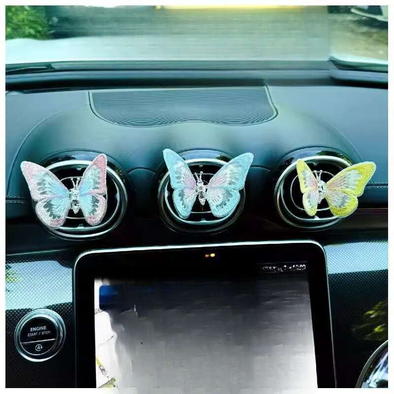 Farfalla mobile Centro Console Uscita Aria Auto Piccolo Ornamento Guarigione Serie Decorazione Interni Creatività_voghion.com