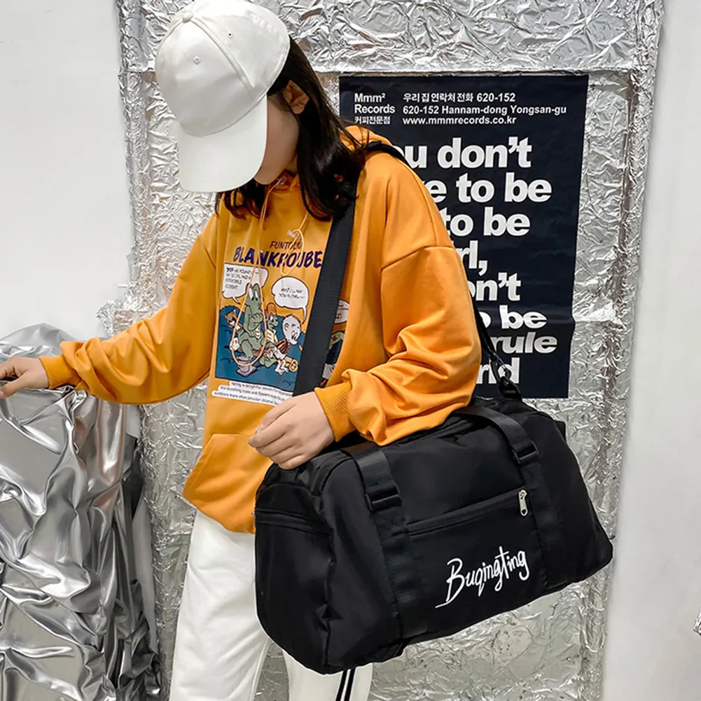Gym Handbags Fiess Shoulder Men Women Oxford Sport Yoga Backpack Travel Tote Bag With Shoe Compartment_voghion.com