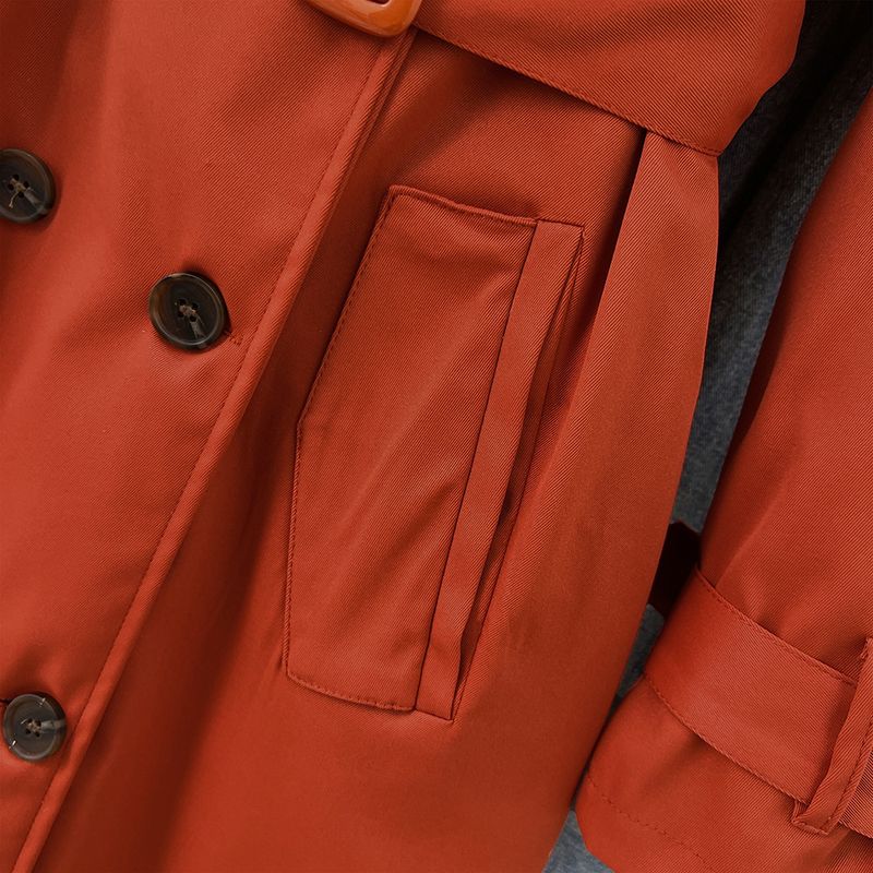 Dámské oblečení, britský styl, středně dlouhý trenčkot pro ženy, nové modely letos, oblíbené, malé, temperamentní, všestranné_voghion.com