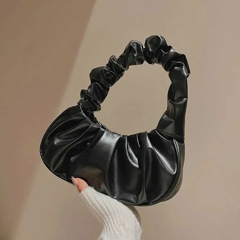 Cartoon Einfarbig Gefaltete Wolke Minimalistischen Damen Unterwäsche Tasche Kaii Mädchen Fashion Edition Handtasche Geschenk Y241123_voghion.com