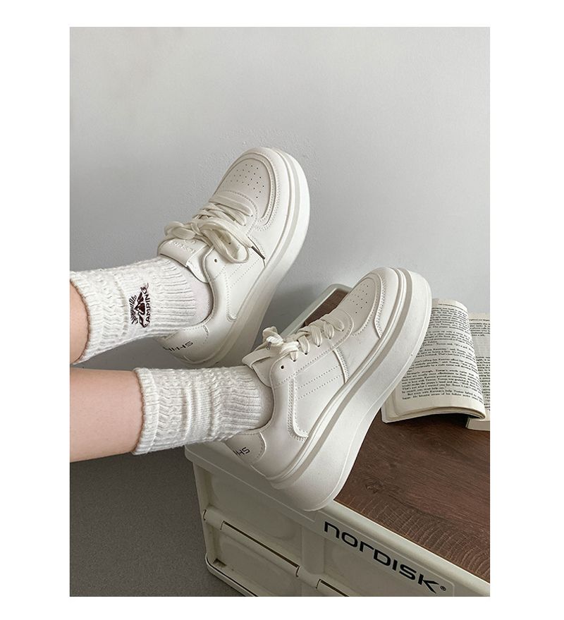 Versatile sophisticated, with increased thickness white soles. Women's 2024 new autumn and winter lightweight American_voghion.com