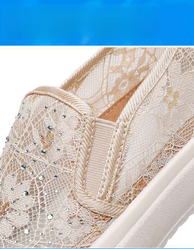 Scarpe da pescatore con fondo spesso, primavera ed estate, nuove e traspiranti, allacciate in rete, singole, pigre, scarpe casual da donna con un solo piede_voghion.com