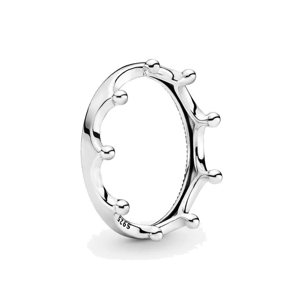 Sterg Nuovo Moda Donna Originale Corona Amore Skew Bone Fidanzamento Anello Argento Cristallo_voghion.com