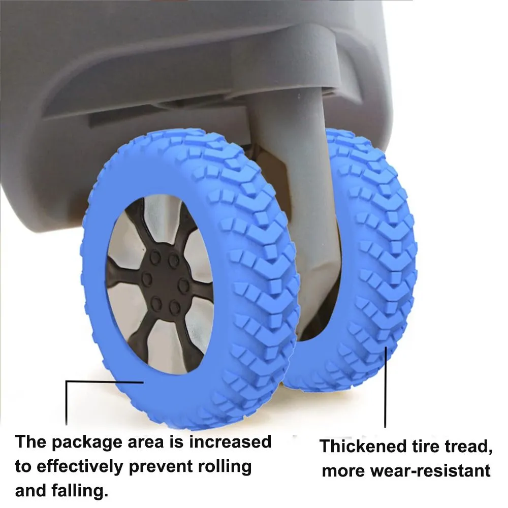 8PCS Suitcase Wheels Silicone Protection Travel Lage Caster With Silent Sound Reduce Noise Trolley Casters Cover_voghion.com