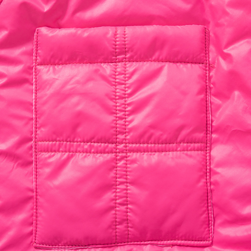 K22TP499 Inverno Nuovo 2024 Tinta Unita Senza Maniche Tasca con Cerniera Casual Donna Cotone e Canotta Top_voghion.com