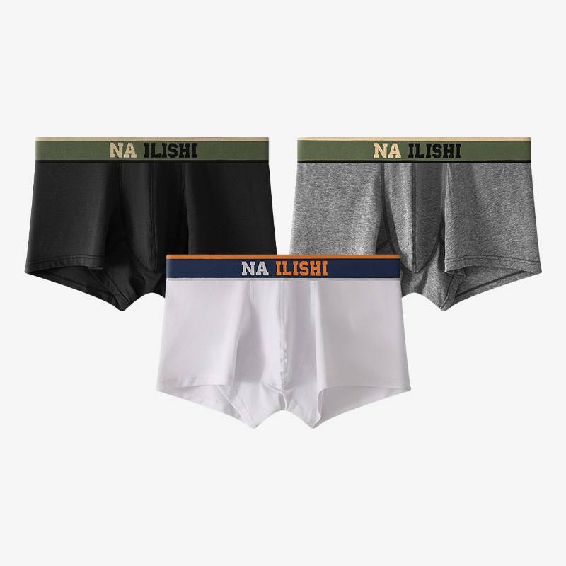 Intimo da uomo in cotone pettinato, alla moda e alla moda, adatto a tutte le stagioni, boxer da uomo, pantaloncini da uomo._voghion.com
