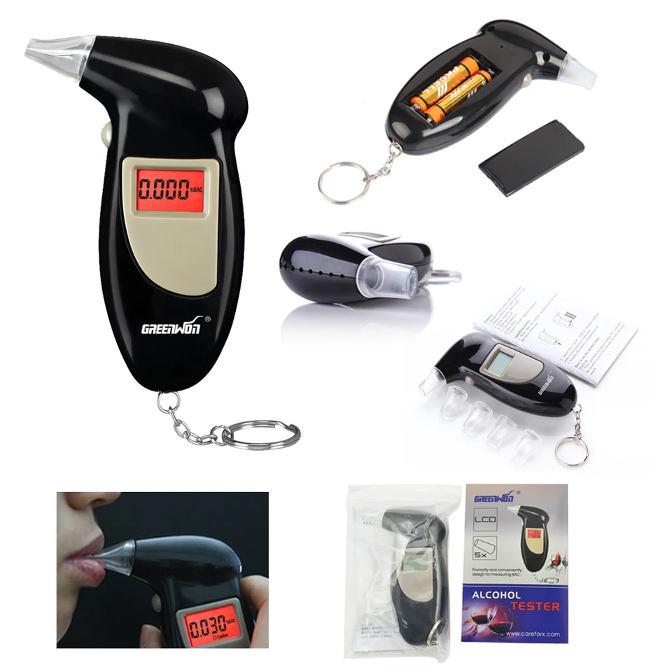 Professional Digital Breath Alcohol Tester Portable Keychain Detector_voghion.com