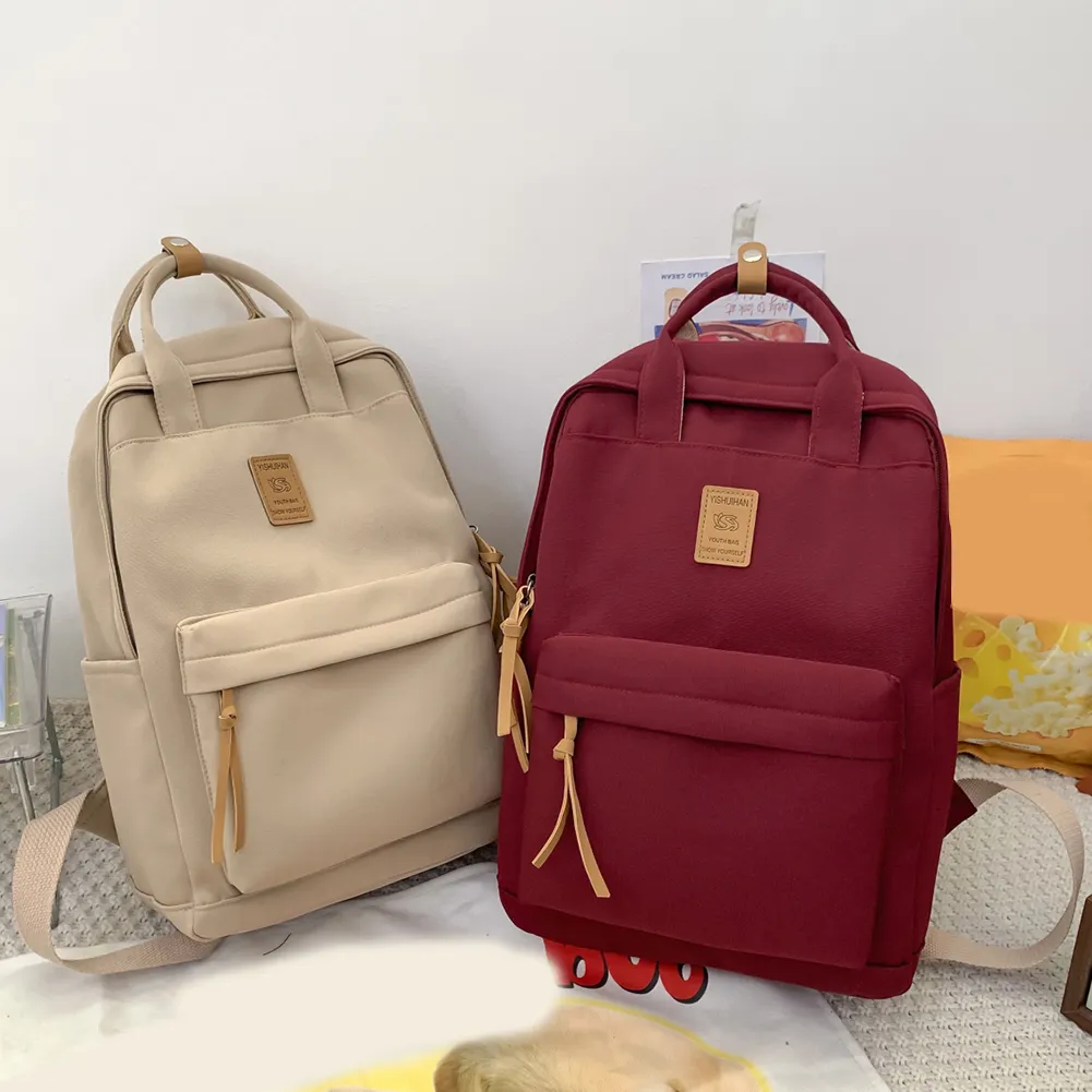 Teens Stylish Rucksack With Laptop Compartment Students Bookbag Large Capacity Zipper For University Business Hiking_voghion.com