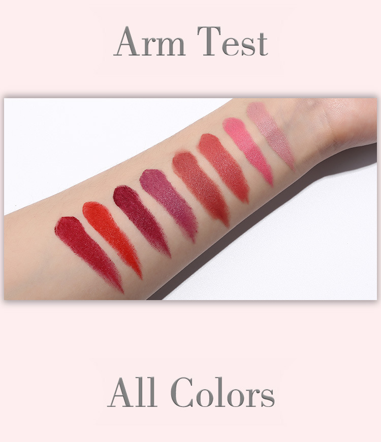 Langmanni Velvet Matte Lipstick - Non-Sticky, Long-Lasting, 8 Highly Pigmented Shades (01-08) - Smudge Proof, Moisturizing, Cruelty-Free Lipstick_voghion.com