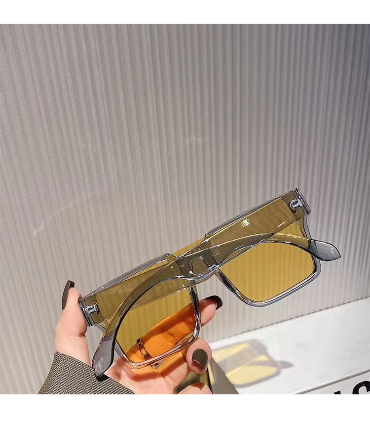 2024 New Personalized Sunglasses with The Same Style of Integrated Large Frame Sunglasses, Trendy Street Photo Sunglasses for Men and Women_voghion.com