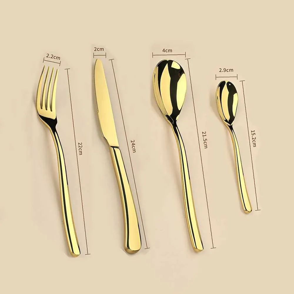 Conjunto de faca, garfo e colher de aço inoxidável 304 reforçado para restaurante, churrascaria, hotel, grau ocidental, X250210_voghion.com
