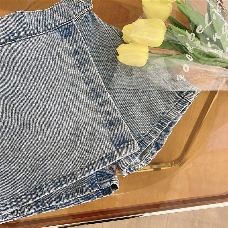 Mutter & Kinder Sommer Neue Mädchen Koreanischen Stil Mode Zwei Stück Spitze Top Plus Jeans Anzug_voghion.com