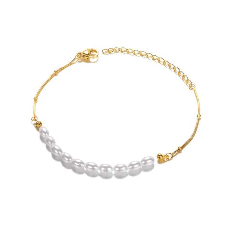 Bangle Zircon Circle Bead Bracelets For Women Stainless Steel Bracelet Summer Jewelry Couple Friends Accessories Gift_voghion.com