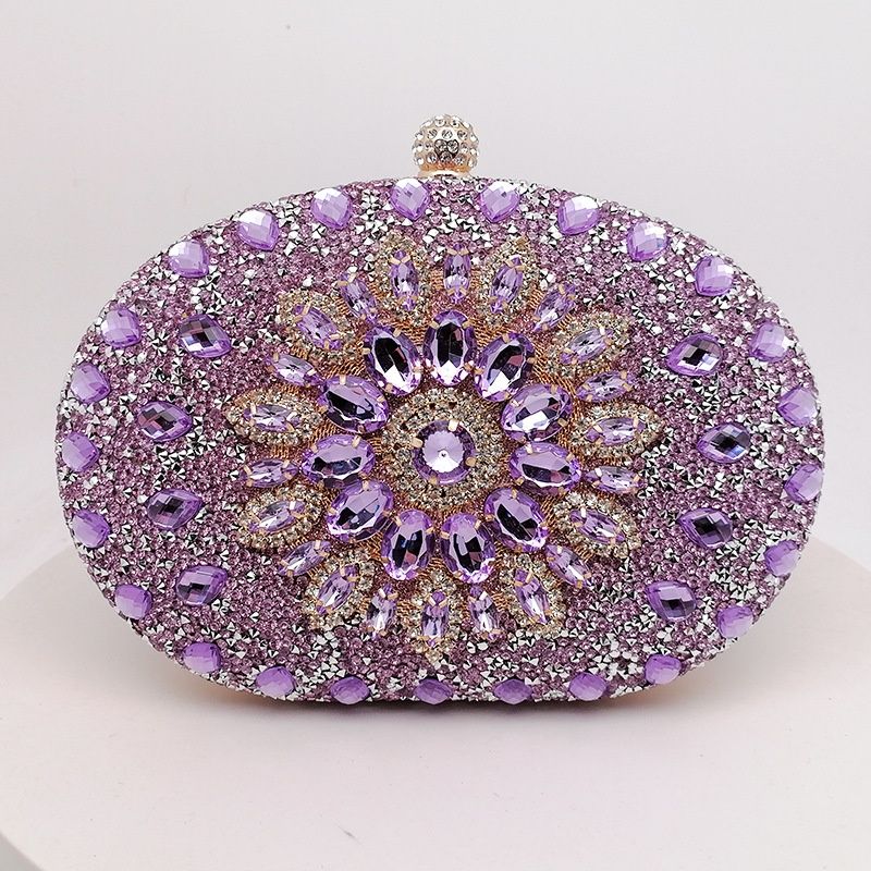 Popular Suower Fashionable Banquet Handbag Evening Dress Dia Set European And American Party Bag_voghion.com