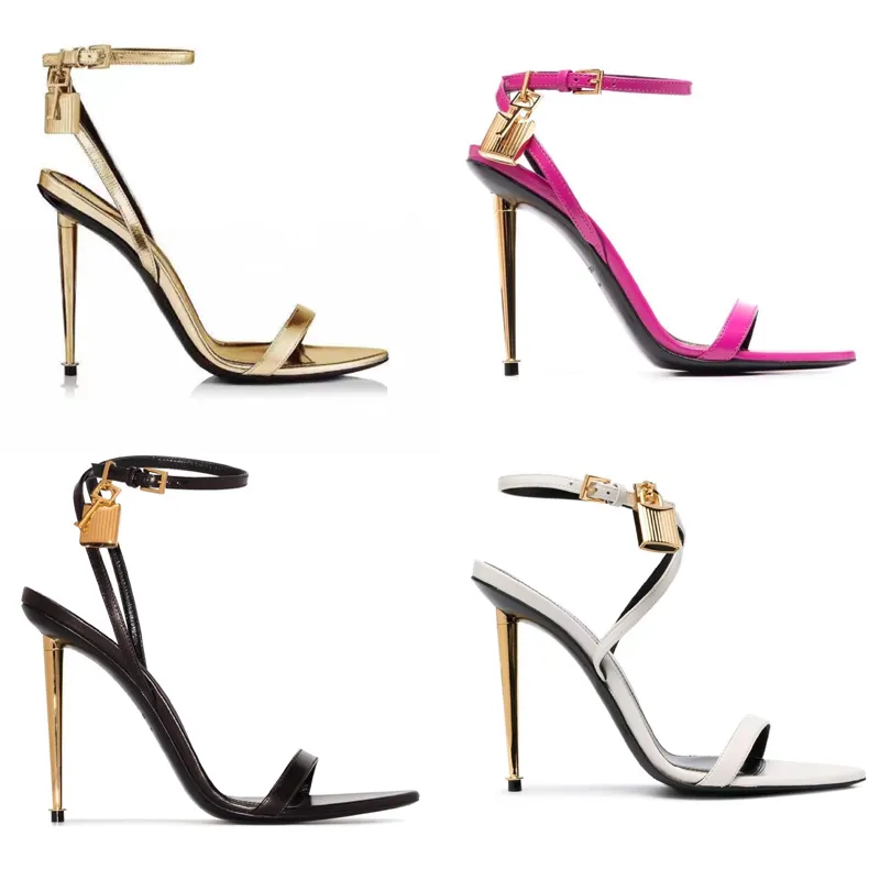 Nejnovější módní sandály na jehlovém podpatku 10,5 cm Dámské značkové vysoké podpatky, letní sandály, kotníkové šaty, shoefactory_voghion.com